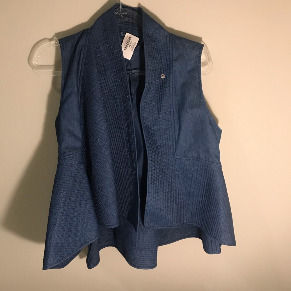 Denim layered vest/jacket